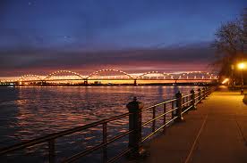 Centennial Bridge at night